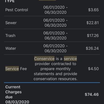 Conservice The Utility Experts - Fraudulent charges by Conservice - Utilities Near Me - River Heights, Utah