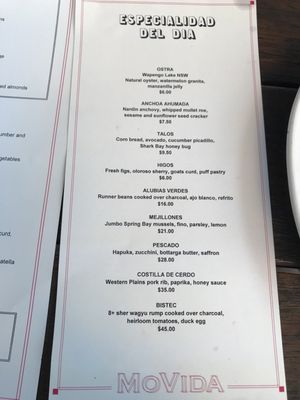 Menu photo 3 MoVida Aqui Melbourne, VIC Menu photo 3 MoVida Aqui Melbourne, VIC