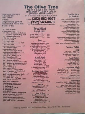 Menu photo 4 The Olive Tree Crystal River, FL