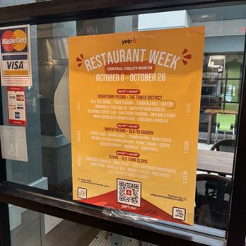 zaatar Downtown - Resturant Week poster - Lebanese Near Me - Fresno, California