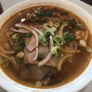 Pho Toronto - Small Pho Thai Lan $8.50 - meat ball, rare meat, tendon tripe, brisket, tomyum sauce beef rice noodle soup - Vietnamese Near Me - Toronto, Ontario