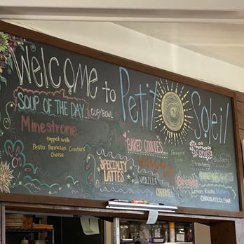 Petit Soleil - Welcome board inside - Breakfast & Brunch Near Me - Napa, California Petit Soleil - Welcome board inside - Breakfast & Brunch Near Me - Napa, California