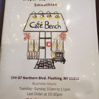 Cafe Bench - Menu - Cafes Near Me - Flushing, New York