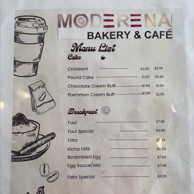 Menu photo 2 Moderena Dallas, TX