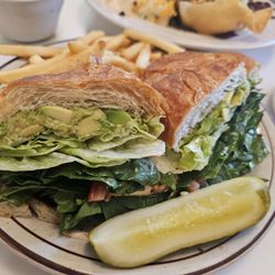 Velvet Grill & Creamery - Vegetarian croissant (missing sprouts that was listed on menu)