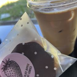 Pump Espresso Bar - Iced latte w/ light house made cardamom syrup and the cookie says it all!