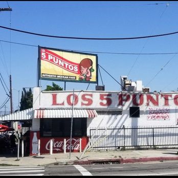Los Cinco Puntos - Cinco Puntos/5 points where 5 streets converge across the street from old school Evergreen Cemetery . - Mexican Near Me - Los Angeles, California Los Cinco Puntos - Cinco Puntos/5 points where 5 streets converge across the street from old school Evergreen Cemetery . - Mexican Near Me - Los Angeles, California