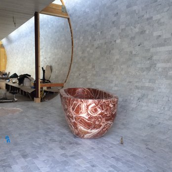 Terrapin Tile - a large marble bowl in a room - Tiling Near Me - Ithaca, New York