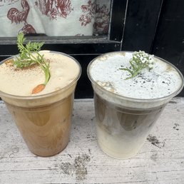 Carrot Cake and Hojicha Lattes Carrot Cake and Hojicha Lattes