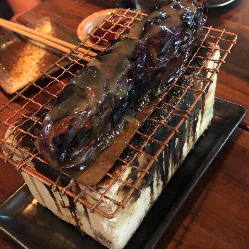 MF Sushi - The miso eggplant stuck to the grill and was a bit of a mess. Would not order again. Nor the duck which was served similarly. - Sushi Bars Near Me - Houston, Texas MF Sushi - The miso eggplant stuck to the grill and was a bit of a mess. Would not order again. Nor the duck which was served similarly. - Sushi Bars Near Me - Houston, Texas