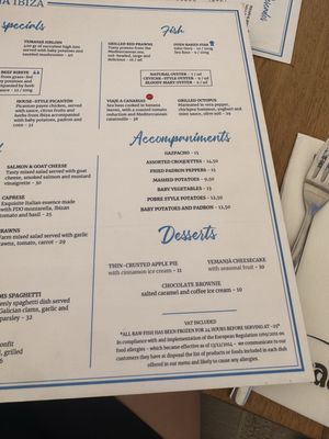 Menu photo 2 Yemanja Ibiza, PM