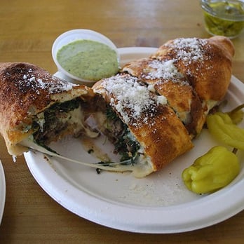 Temecula Pizza Company - Stromboli with Pesto sauce - Pizza Near Me - Temecula, California Temecula Pizza Company - Stromboli with Pesto sauce - Pizza Near Me - Temecula, California