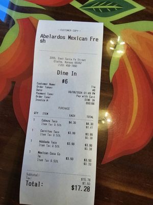 Menu photo 1 Abelardo's Mexican Fresh Olathe, KS Menu photo 1 Abelardo's Mexican Fresh Olathe, KS