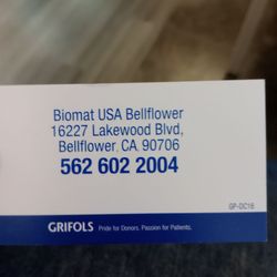 Biomat USA - This is a really nice clean and professional place to make some spare cash in between cash flow.