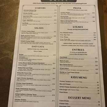 Jarboe's Grill - Menu - Steakhouses Near Me - Canby, Oregon Jarboe's Grill - Menu - Steakhouses Near Me - Canby, Oregon