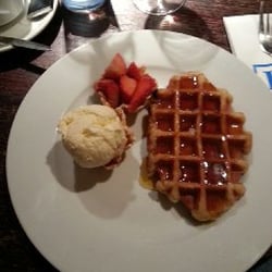 La Bucca - Waffle for dessert you get the option of one or two but I could only manage one after the meal. usually comes with mixed berries