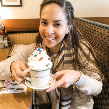 Village Square Cafe - The hot chocolate - comes automatically with whipped cream and m&m's - Breakfast & Brunch Near Me - Redmond, Washington Village Square Cafe - The hot chocolate - comes automatically with whipped cream and m&m's - Breakfast & Brunch Near Me - Redmond, Washington