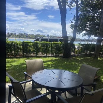 Bahia Resort Hotel - Patio and all I could see is the homeless living in there van . Useless area whole stay . I have kids . No thanks - San Diego, CA