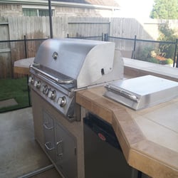 We install outdoor kitchens.