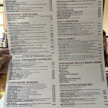 Townsquare Diner - Menu Front - Diners Near Me - Wharton, New Jersey