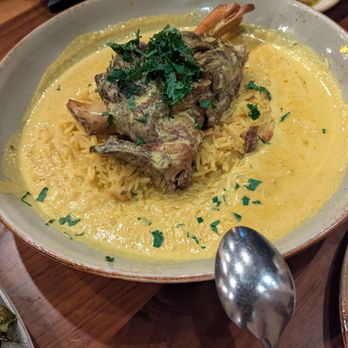DishDash - Lamb shank with a yogurty sauce over rice - Middle Eastern Near Me - Sunnyvale, California