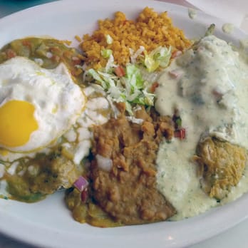 Chuy's - The #4 combo. In this case, I picked the Southwestern enchilada with an egg on top, and the shrimp chili relleno. - Tex-Mex Near Me - Austin, Texas Chuy's - The #4 combo. In this case, I picked the Southwestern enchilada with an egg on top, and the shrimp chili relleno. - Tex-Mex Near Me - Austin, Texas