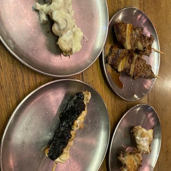 nonono - Assortment of Yakitori Kinoko Cream Yuzukosho Nori Short Rib - Izakaya Near Me - New York, New York nonono - Assortment of Yakitori Kinoko Cream Yuzukosho Nori Short Rib - Izakaya Near Me - New York, New York
