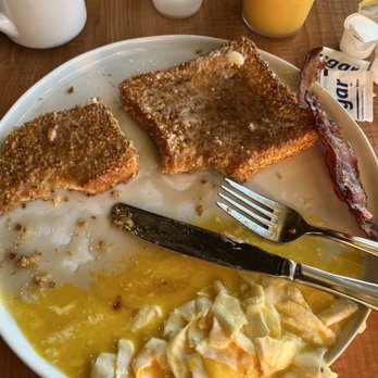 Rain Cafe - Crusted French Toast, Eggs and Meat - Diners Near Me - Lubbock, Texas
