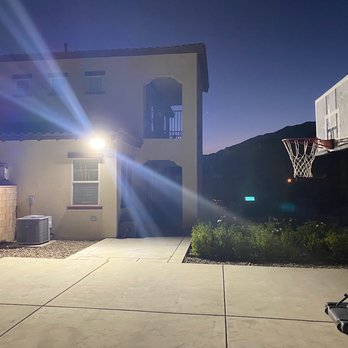 Innovation Electric - Basketball court with the new installed outdoor RevolveLed flood light. - Electricians Near Me