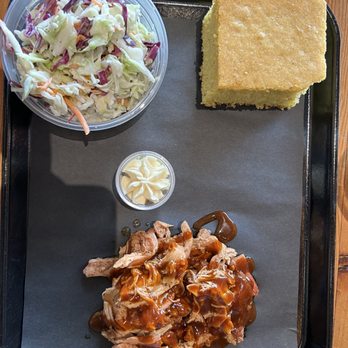 Sweetwood BBQ - Pick 2 -pulled chicken with cornbread and coleslaw - Barbeque Near Me - Wenatchee, Washington Sweetwood BBQ - Pick 2 -pulled chicken with cornbread and coleslaw - Barbeque Near Me - Wenatchee, Washington