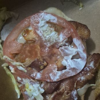 Hive - Loaded with Swiss Mayo and no extra bacon but it's not supposed to have swiss and mayo - Comfort Food Near Me - Bloomington, Indiana Hive - Loaded with Swiss Mayo and no extra bacon but it's not supposed to have swiss and mayo - Comfort Food Near Me - Bloomington, Indiana