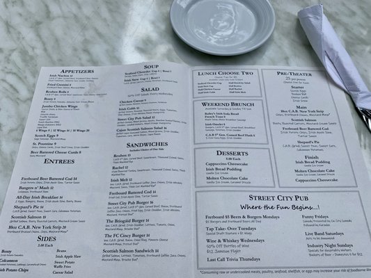 Menu photo 7 Street City Pub Cincinnati, OH Menu photo 7 Street City Pub Cincinnati, OH