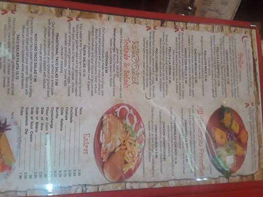 Menu photo 5 Torero's Mexican Restaurant Cary, NC