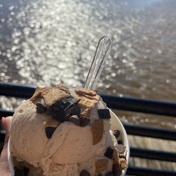 Gelarto - Hazelnut gelato with cone and chocolate topping - Gelato Near Me - Wilmington, North Carolina Gelarto - Hazelnut gelato with cone and chocolate topping - Gelato Near Me - Wilmington, North Carolina