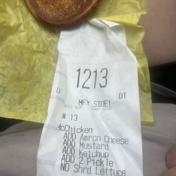 McDonald's - receipt - Fast Food Near Me - Dunlap, Tennessee McDonald's - receipt - Fast Food Near Me - Dunlap, Tennessee