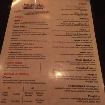 Coalfire - The menu! 01/30/2018 - Pizza Near Me - Chicago, Illinois