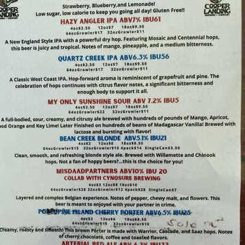 Cooper Landing Brewing Company - Menu - Breweries Near Me - Cooper Landing, Alaska Cooper Landing Brewing Company - Menu - Breweries Near Me - Cooper Landing, Alaska