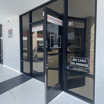 Atlas Signs - Barbershop Entrance - Clips & Razors - Signmaking Near Me - San Fernando, California Atlas Signs - Barbershop Entrance - Clips & Razors - Signmaking Near Me - San Fernando, California