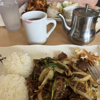 Wok Teriyaki IX - Mongolian Beef and the special combo which had teriyaki , and General Tao's Chicken. - Japanese Near Me - Tacoma, Washington Wok Teriyaki IX - Mongolian Beef and the special combo which had teriyaki , and General Tao's Chicken. - Japanese Near Me - Tacoma, Washington