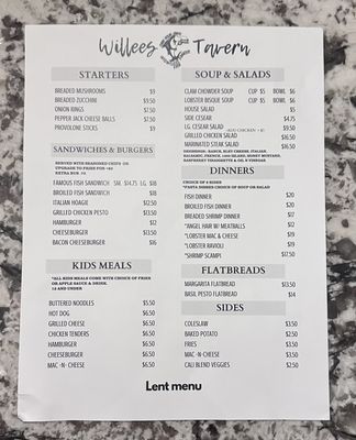 Menu photo 1 Willee's Tavern Gibsonia, PA Menu photo 1 Willee's Tavern Gibsonia, PA