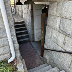 Small Friend Records & Books - Entrance, stairwell down from the street