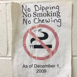 Casey's Diner - Bathroom sign Above the stall.