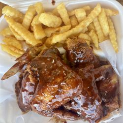 Hot Spot - Jerk Whole Wings with French Fries