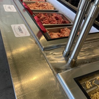 GK Mongolian Bbq - Food bar for selecting meats - Buffets Near Me - Sonora, California