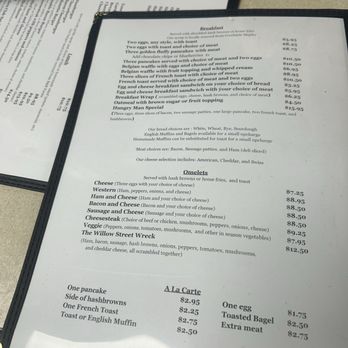 The Willow Street Cafe and Bakery - Menu - Bakeries Near Me - Liberty, Pennsylvania