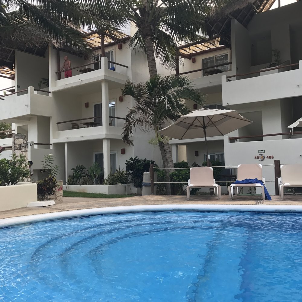 The hotel pool