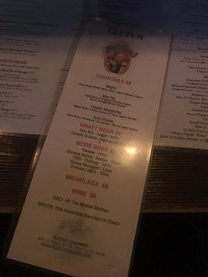 Menu photo 6 Clutch Venice, CA