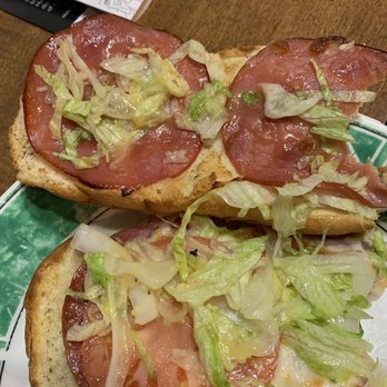 Four Star Pizza - Sub, burnt bun, four slices of meat that you can see through and very little of anything else. - Pizza Near Me - Washington, Pennsylvania