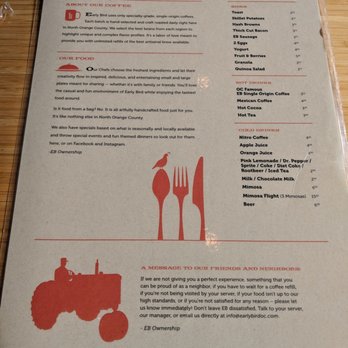 Early Bird - New American Near Me - Fullerton, California
