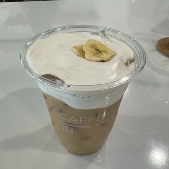 Caffe In Coffee Roasters - Banana cream top latte - Coffee & Tea Near Me - Tustin, California Caffe In Coffee Roasters - Banana cream top latte - Coffee & Tea Near Me - Tustin, California